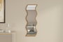 Hanah Home Espejo flotal-e Blanco y Nogal 40x120x2.2 cm